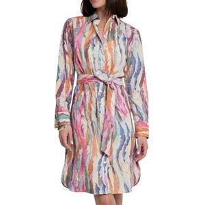 Hinson Wu - Kathleen Long Sleeve Brushstroke Print Dress